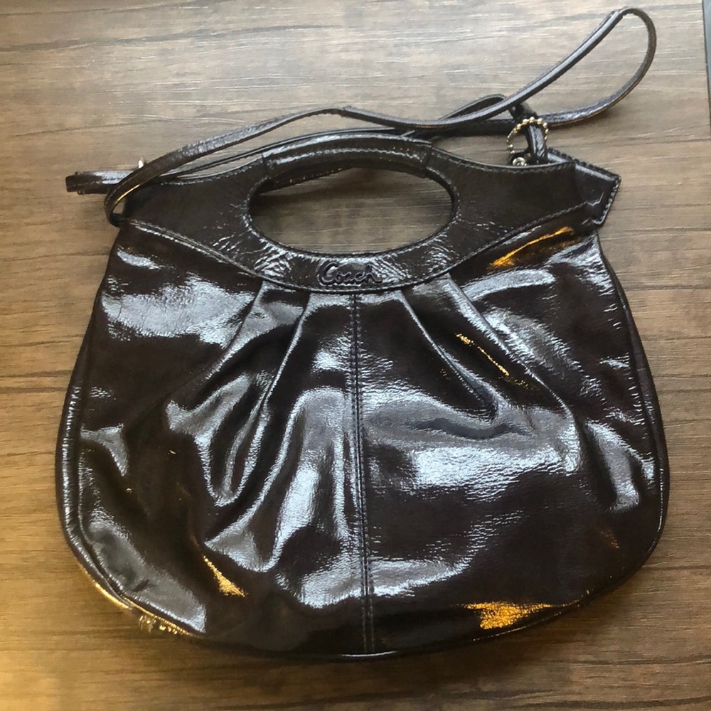 Coach Bag Purple Patent Leather